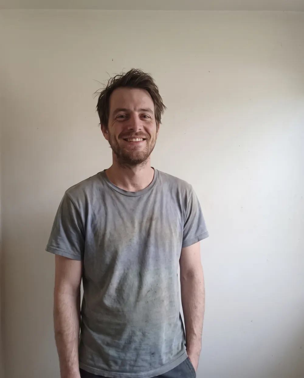 Flat expression versus genuine smile — after